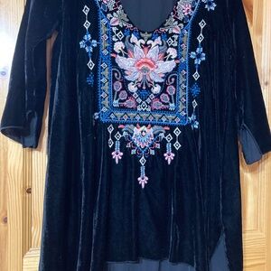 Johnny Was XS velvet top